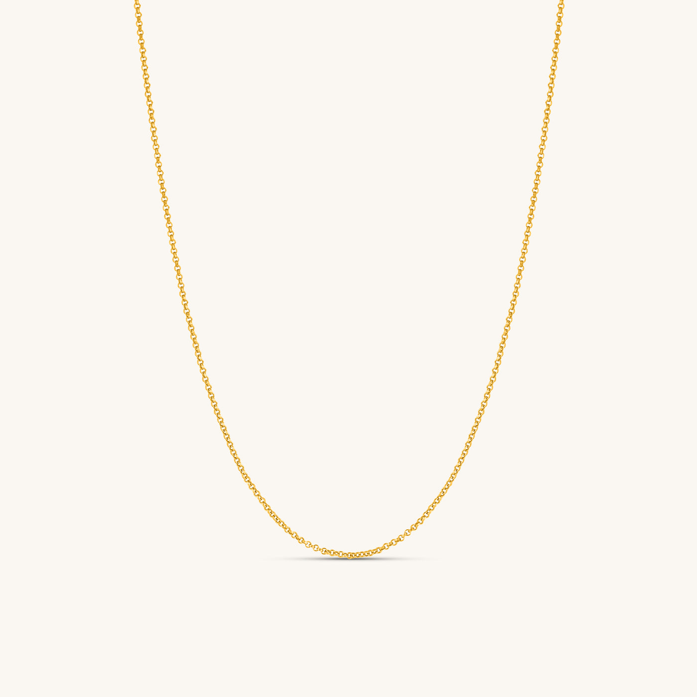 Modern Minimalist Jewelry Women's Necklace Choker Thin Slick Cable Chain 1mm 18k Gold layered on 925 Sterling Silver