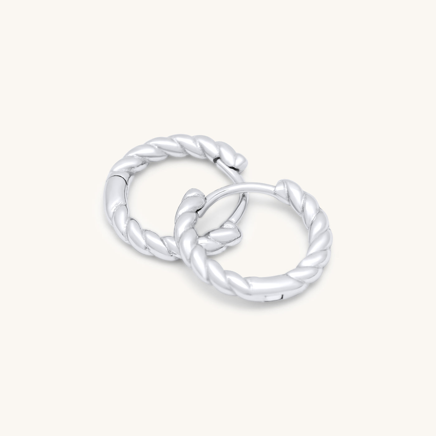 INTTN Mini Rope Hoops Women's Earing 925 sterling silver