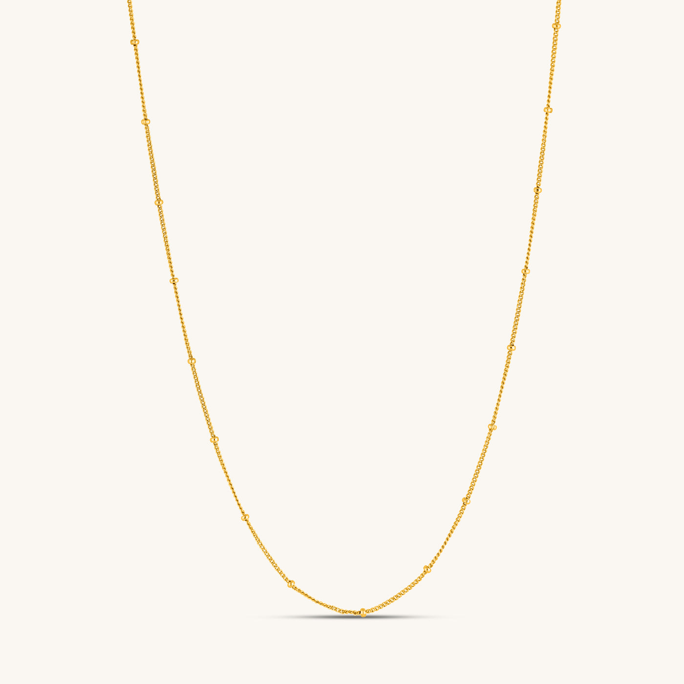 Modern Minimalist Jewelry Women's Necklace Choker Satellite baby curb chain 18k Gold layered on 925 Sterling Silver