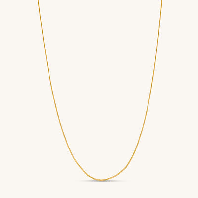 Modern Minimalist Jewelry Women's Necklace Choker baby curb chain 1.05mm 18k Gold layered on 925 Sterling Silver