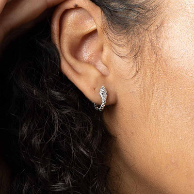 INTTN Serpent Hoop Earing  Snake Hoop Women's Earing 925 sterling silver