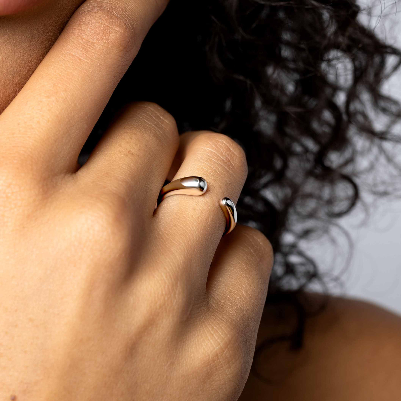 Thin Teardrop Ring