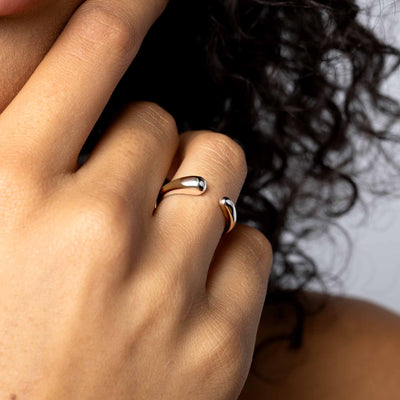 Thin Teardrop Ring