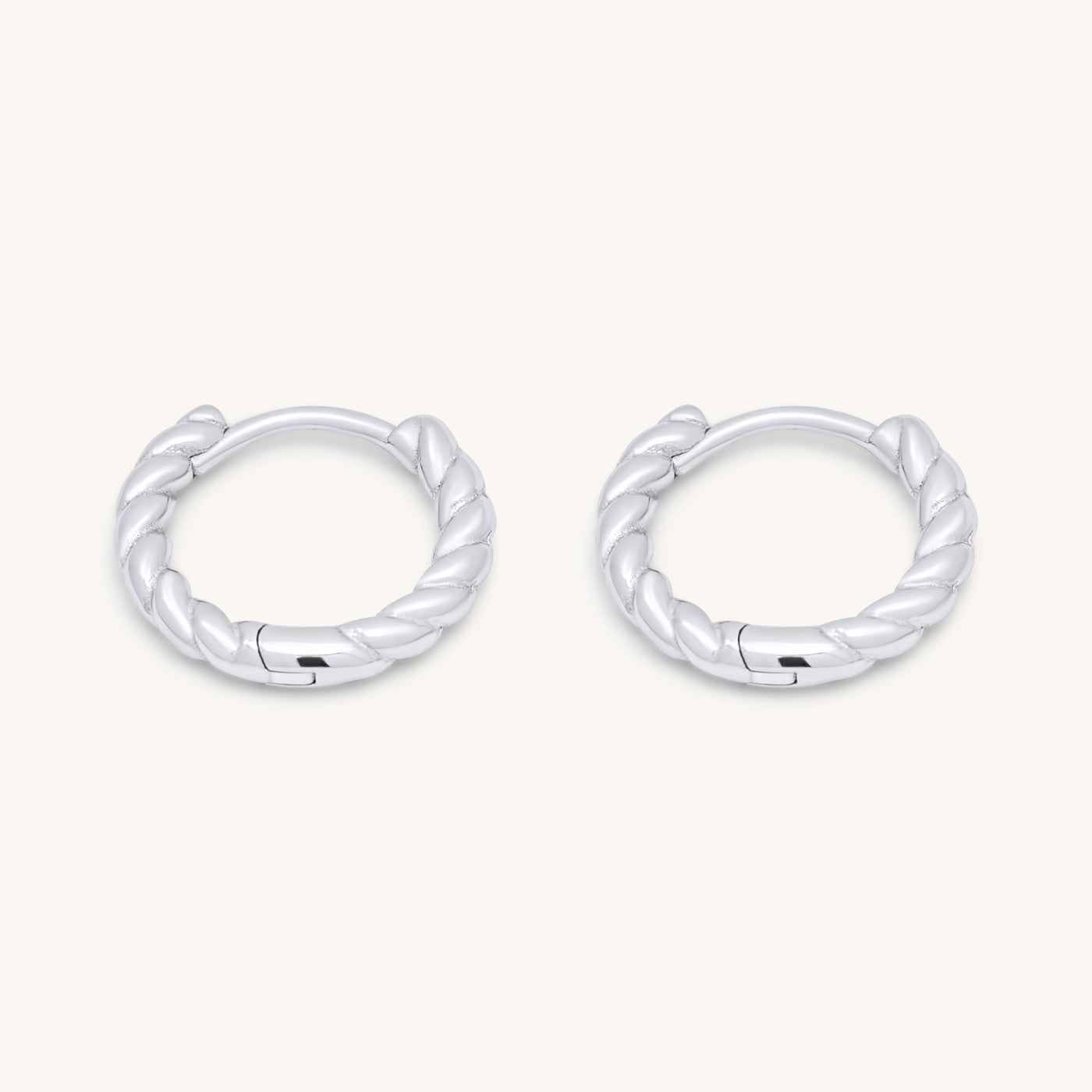 INTTN Mini Rope Hoops Women's Earing 925 sterling silver