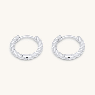 INTTN Mini Rope Hoops Women's Earing 925 sterling silver